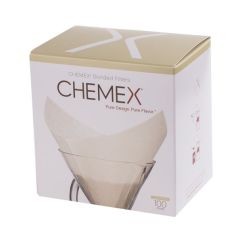 Papírové filtry Chemex na 6/8/10 šálků (FS-100) - skládané, čtvercové, 100 ks