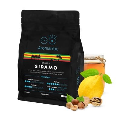 Káva Etiopie Sidamo - zrnková