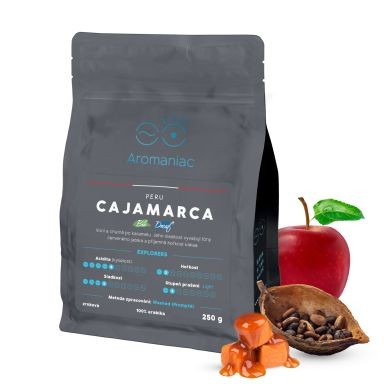 Káva Peru Cajamarca (bez kofeinu, bio) - zrnková