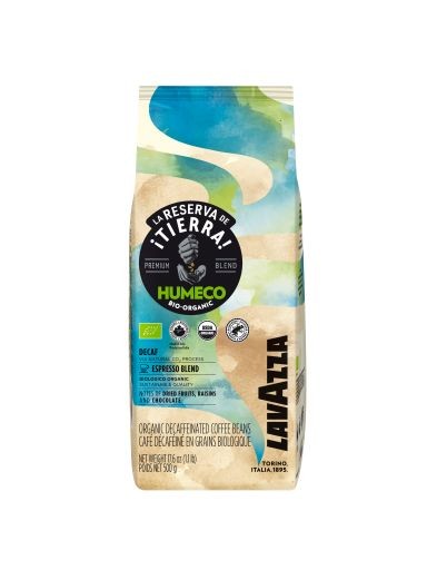 Lavazza La Reserva de ¡Tierra! Humeco Bio-organic Decaf zrnková káva bez kofeinu 500 g