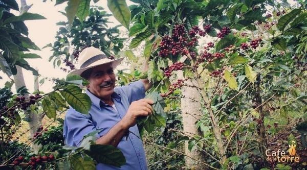 Otec kávového farmáře Javiera Alveara